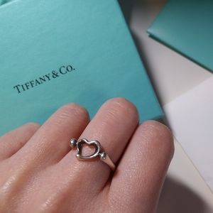 Tiffany&Co. Elsa Peretti Open Heart Ring, size 6